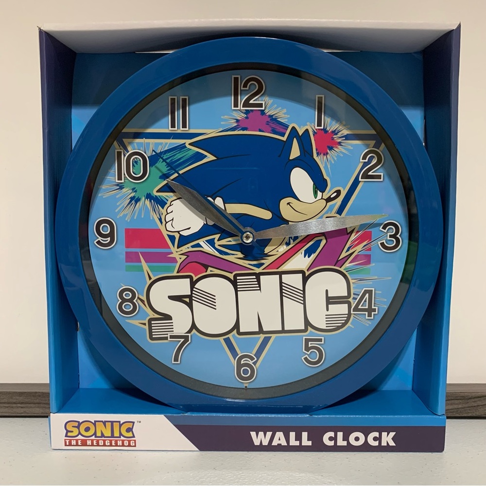 Sega Sonic The Hedgehog Analog Wall Clock-NIB